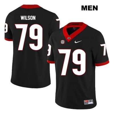 Men's Georgia Bulldogs NCAA #79 Isaiah Wilson Nike Stitched Black Legend Authentic College Football Jersey BMB5654FV